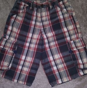 Wrangler plaid shorts boys size 16reg